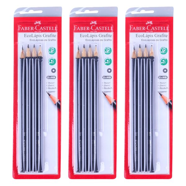 Kit de Lapis Grafite Faber-Castell Max Preto Nº2 com 12 Unidades Kit077 Kit de Lapis Grafite Faber-Castell Max Preto Nº2 com 12 Unidades Kit077